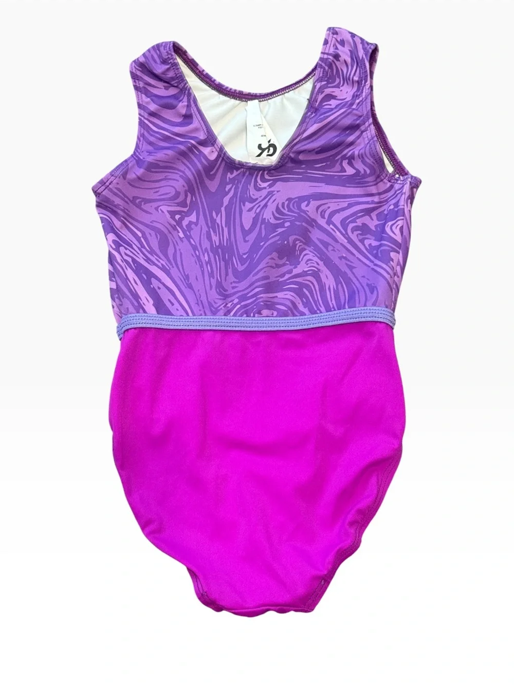 GK Girls Purple Marble & Magenta Leotard - Child Medium